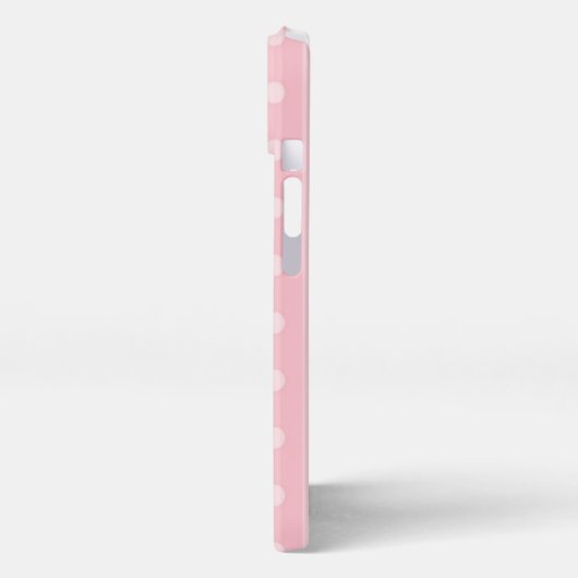 Personalisiert-Pink-Polka-Dot iPhone Case Hülle (Linke Seite)