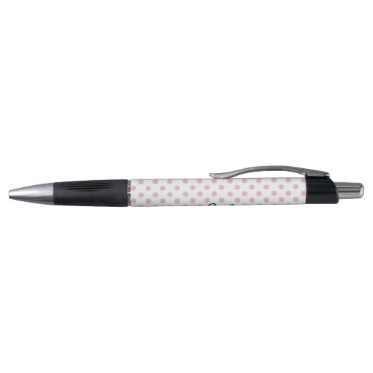 Personalisiert Pink Polka Dot Pen Kugelschreiber (Oberseite)