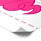 Personalisiert Pink Pony Happy Birthday Poster (Ecke)
