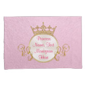 Personalisiert Pink Princess Pillow Case Set oder Kissenbezug (Vorderseite-Rechts)