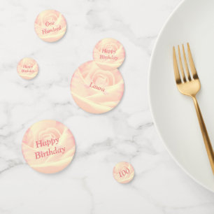 Personalisiert Pink Roses 100. Geburtstag Konfetti