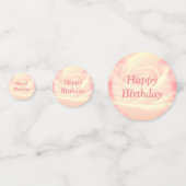 Personalisiert Pink Roses 70. Geburtstag Konfetti (Rückseiten)