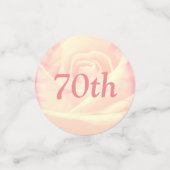 Personalisiert Pink Roses 70. Geburtstag Konfetti (Klein Vorderseite)