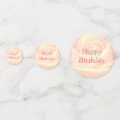 Personalisiert Pink Roses 90. Geburtstag Konfetti (Rückseiten)