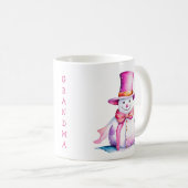 Personalisiert Pink Santa und Snowman Weihnachten Kaffeetasse (VorderseiteRechts)