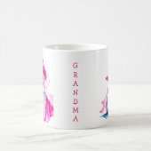 Personalisiert Pink Santa und Snowman Weihnachten Kaffeetasse (Mittel)