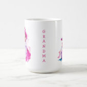 Personalisiert Pink Santa und Snowman Weihnachten Kaffeetasse (Mittel)