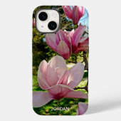Personalisiert Pink Saucer Magnolia Blossom Case-Mate iPhone Hülle (Rückseite)