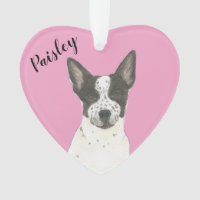 Personalisiert Pink Schwarz-weiß Cattledog Heeler