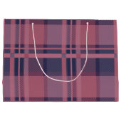 Personalisiert Pink Scottish Lady Tartan Pattern Große Geschenktüte (Rückseite)