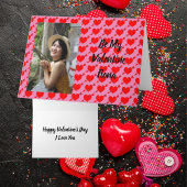 Personalisiert Pink sein mein Valentinerrotes Herz Karte