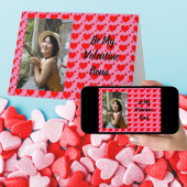 Personalisiert Pink sein mein Valentinerrotes Herz Karte