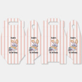 Personalisiert Pink Strip Kinderzimmer Kunst - Hüb Geschenkschachtel (Ungeklappt)