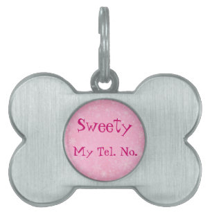 PERSONALISIERT PINK SWEETY HUNDE TAGS - PET-LIEFER TIERMARKE