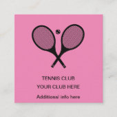 Personalisiert-Pink-Tennisschläger Begleitkarte (Vorderseite)
