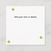 Personalisiert-Pink-Tennisschläger Begleitkarte (Rückseite)