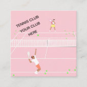 Personalisiert-Pink-Tennisschläger Begleitkarte (Vorderseite)