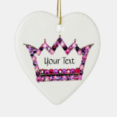 Personalisiert Pink Tiara Keramik Ornament (Rechts)