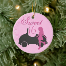 Personalisiert Pink und Black Car Sweet 16 Sechzeh