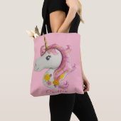 Personalisiert Pink Unicoron Ballon Tote Tasche (Von Nahem)