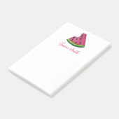 Personalisiert Pink Watermelon Frucht Slice Post Post-it Klebezettel (angewinkelt)