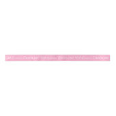 Personalisiert Pink 'Welcome' Ribbon Satinband (Vorderseite)