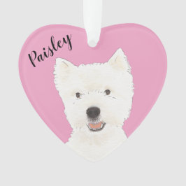 Personalisiert Pink Westie West Highland Terrier Ornament