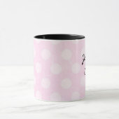 Personalisiert Pink White Polka Dotte Kaffee Tasse (Zentrum)