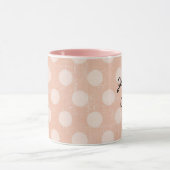 Personalisiert Pink White Polka Dotte Kaffee Tasse (Zentrum)