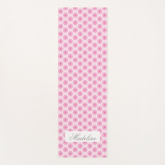 Personalisiert Pink Yoga Mat - Individuelle Name Yogamatte (Vorderseite)