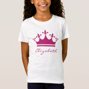 Personalisiert Pinkish Lila Tiara T-Shirt