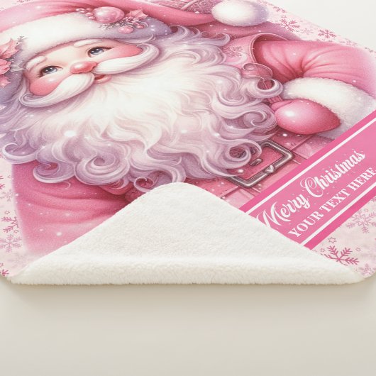 Personalisiert Pinkmas Santa Blanket für Kleines M Sherpadecke (3/4)