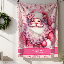 Personalisiert Pinkmas Santa Blanket für Kleines M Sherpadecke
