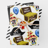 Personalisiert Pirate Birthday Geschenkpapier Set (Beispiel)