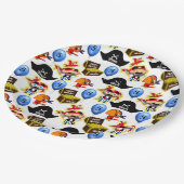 Personalisiert Pirate Birthday Pappteller (Schrägansicht)