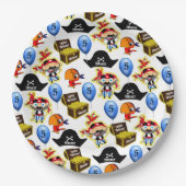 Personalisiert Pirate Birthday Pappteller (Vorderseite)