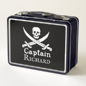 Personalisiert Pirate Captain Metal Lunchbox (Rückseite)