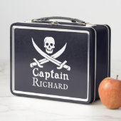 Personalisiert Pirate Captain Metal Lunchbox (Beispiel)