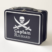 Personalisiert Pirate Captain Metal Lunchbox (Vorderseite)