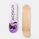Personalisiert Pirate Lady Lila Skateboard (Vorderseite)