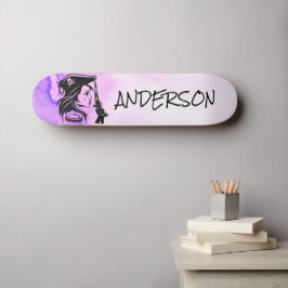 Personalisiert Pirate Lady Lila Skateboard