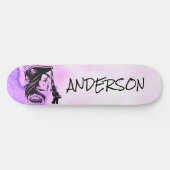 Personalisiert Pirate Lady Lila Skateboard (Horizontal)