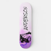 Personalisiert Pirate Lady Lila Skateboard (Vorderseite)