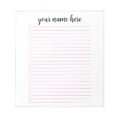 Personalisiert, Planen-Editor anzuzeigen Notizblock (Vorderseite)