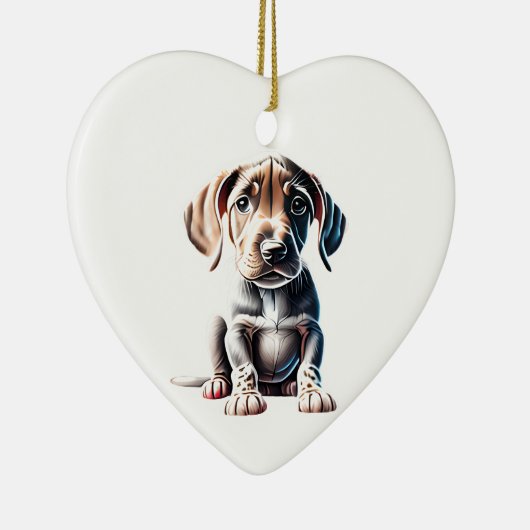Personalisiert Plott Hound Puppy Keramik Ornament (Rechts)