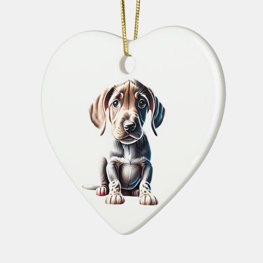 Personalisiert Plott Hound Puppy Keramik Ornament (Links)