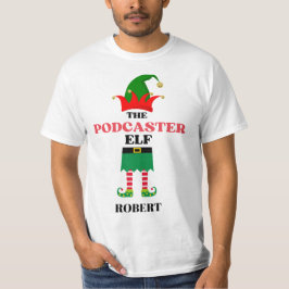 Personalisiert Podcaster Elf T-Shirt