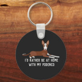 Personalisiert Podenco Dog Schlüsselanhänger (Vorderseite)