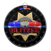 Personalisiert Police Abzeichen Edition Dart Board Dartscheibe (vorne)