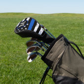 Personalisiert Police Thin Blue Line Golf Headcover (In SItu)